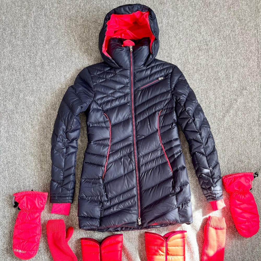 Spyder Down Jacket Like New with Matching Set
